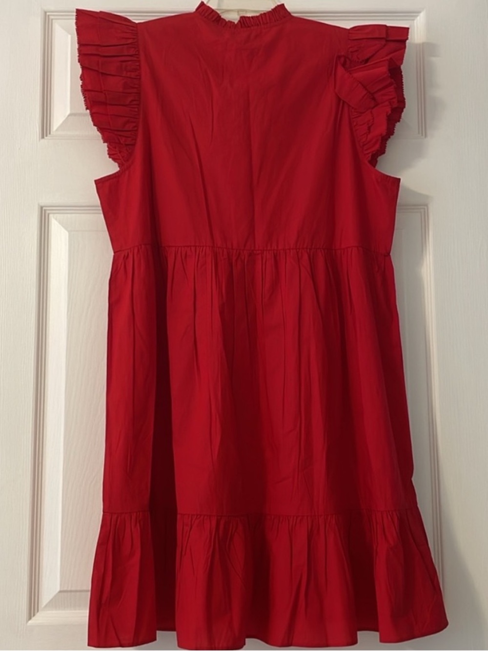 Caroline Constas Red Ruffle Dress NWT - Picture 4 of 6